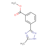 Chemical structure of methyl 3-(5-methyl-1H-1,2,4-triazol-3-yl)benzoate - CSSB00103344938