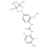 Chemical structure of 1-(2,6-dichloro-3-methylphenyl)-3-[2-methoxy-4-(4,4,5,5-tetramethyl-1,3,2-dioxaborolan-2-yl)phenyl]urea - CSSB21332091862