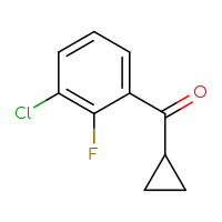 Chemical structure of (3-chloro-2-fluorophenyl)(cyclopropyl)methanone - CSSB00000699417