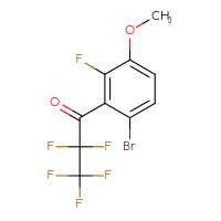 Chemical structure of 1-(6-bromo-2-fluoro-3-methoxyphenyl)-2,2,3,3,3-pentafluoropropan-1-one - CSSB21103684643
