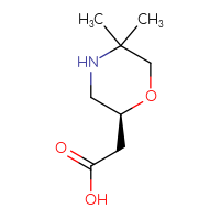 Chemical structure of 2-[(2S)-5,5-dimethylmorpholin-2-yl]acetic acid - CSSS00015321027