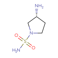 Chemical structure of (3R)-3-aminopyrrolidine-1-sulfonamide - CSSB00013771174