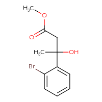 Chemical structure of methyl 3-(2-bromophenyl)-3-hydroxybutanoate - CSSB00028838005