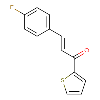 Chemical structure of (2E)-3-(4-fluorophenyl)-1-(thiophen-2-yl)prop-2-en-1-one - CSSB00000005153