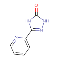 Chemical structure of 3-(pyridin-2-yl)-4,5-dihydro-1H-1,2,4-triazol-5-one - CSSB00000729716