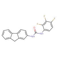 Chemical structure of 3-(9H-fluoren-2-yl)-1-(2,3,4-trifluorophenyl)urea - CSSB21298174658