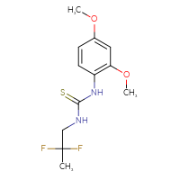 Chemical structure of 3-(2,2-difluoropropyl)-1-(2,4-dimethoxyphenyl)thiourea - CSSB21432451578