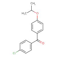 Chemical structure of (4-chlorophenyl)[4-(propan-2-yloxy)phenyl]methanone - CSSB00000590469