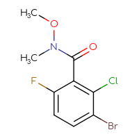 Chemical structure of 3-bromo-2-chloro-6-fluoro-N-methoxy-N-methylbenzamide - CSSB00990255131