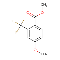 Chemical structure of methyl 4-methoxy-2-(trifluoromethyl)benzoate - CSSB00010164335