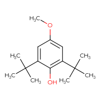 Chemical structure of 2,6-di-tert-butyl-4-methoxyphenol - CSSB00000719896