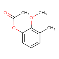 Chemical structure of 2-methoxy-3-methylphenyl acetate - CSSB14927011025