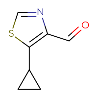 Chemical structure of 5-cyclopropyl-1,3-thiazole-4-carbaldehyde - CSSB00121257009