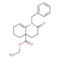 Chemical structure of ethyl 1-benzyl-2-oxo-1,2,3,4,4a,5,6,7-octahydroquinoline-4a-carboxylate - CSSB00009998931