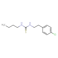 Chemical structure of 3-butyl-1-[2-(4-chlorophenyl)ethyl]thiourea - CSSB00000589222