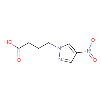 Chemical structure of 4-(4-nitro-1H-pyrazol-1-yl)butanoic acid - CSSB00000759245
