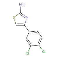 Chemical structure of 4-(3,4-dichlorophenyl)-1,3-thiazol-2-amine - CSSB00000168887