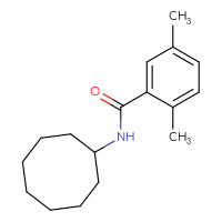 Chemical structure of N-cyclooctyl-2,5-dimethylbenzamide - CSSB00028024161