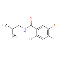 Chemical structure of 2-chloro-4,5-difluoro-N-(2-methylpropyl)benzamide - CSSB00000252918