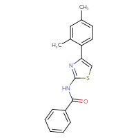 Chemical structure of N-[4-(2,4-dimethylphenyl)-1,3-thiazol-2-yl]benzamide - CSSB00102419661