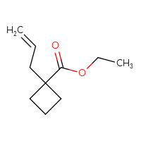 Chemical structure of ethyl 1-(prop-2-en-1-yl)cyclobutane-1-carboxylate - CSSB00032428480