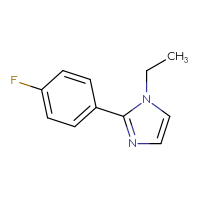 Chemical structure of 1-ethyl-2-(4-fluorophenyl)-1H-imidazole - CSSB00025785188