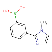 Chemical structure of [3-(1-methyl-1H-imidazol-2-yl)phenyl]boronic acid - CSSB00010192568