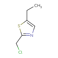 Chemical structure of 2-(chloromethyl)-5-ethyl-1,3-thiazole - CSSB00011775645