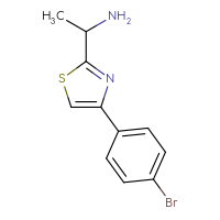 Chemical structure of 1-[4-(4-bromophenyl)-1,3-thiazol-2-yl]ethan-1-amine - CSSB00000688811