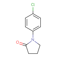 Chemical structure of 1-(4-chlorophenyl)pyrrolidin-2-one - CSSB00000007854