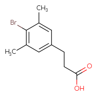 Chemical structure of 3-(4-bromo-3,5-dimethylphenyl)propanoic acid - CSSB00021414277
