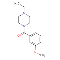 Chemical structure of 1-ethyl-4-(3-methoxybenzoyl)piperazine - CSSB00046085446