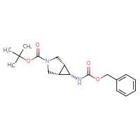 Chemical structure of tert-butyl (1R,5S,6S)-6-{[(benzyloxy)carbonyl]amino}-3-azabicyclo[3.1.0]hexane-3-carboxylate - CSSB21298195411