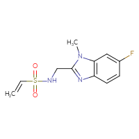 Chemical structure of N-[(6-fluoro-1-methyl-1H-1,3-benzodiazol-2-yl)methyl]ethene-1-sulfonamide - CSSB21332052542