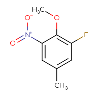 Chemical structure of 1-fluoro-2-methoxy-5-methyl-3-nitrobenzene - CSSB00010340584