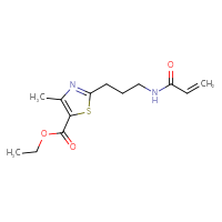 Chemical structure of ethyl 4-methyl-2-[3-(prop-2-enamido)propyl]-1,3-thiazole-5-carboxylate - CSSB21332166839