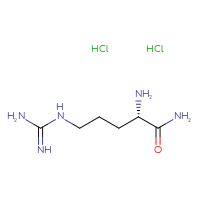Chemical structure of (2S)-2-amino-5-carbamimidamidopentanamide dihydrochloride - CSSB00016987857