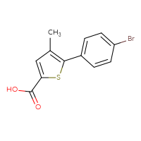 Chemical structure of 5-(4-bromophenyl)-4-methylthiophene-2-carboxylic acid - CSSB00000759276