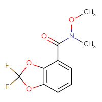 Chemical structure of 2,2-difluoro-N-methoxy-N-methyl-2H-1,3-benzodioxole-4-carboxamide - CSSB00103401980
