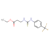 Chemical structure of ethyl 3-({[4-(trifluoromethyl)phenyl]carbamothioyl}amino)propanoate - CSSB21432443269