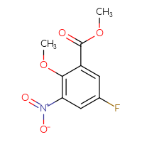 Chemical structure of methyl 5-fluoro-2-methoxy-3-nitrobenzoate - CSSB00010875862