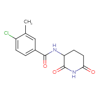Chemical structure of 4-chloro-N-(2,6-dioxopiperidin-3-yl)-3-methylbenzamide - CSSB00054738292