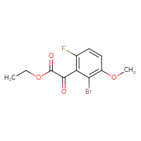 Chemical structure of ethyl 2-(2-bromo-6-fluoro-3-methoxyphenyl)-2-oxoacetate - CSSB21103685598