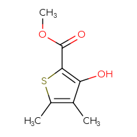 Chemical structure of methyl 3-hydroxy-4,5-dimethylthiophene-2-carboxylate - CSSB00009884762