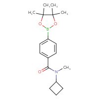 Chemical structure of N-cyclobutyl-N-methyl-4-(4,4,5,5-tetramethyl-1,3,2-dioxaborolan-2-yl)benzamide - CSSB02522231840
