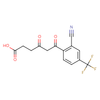 Chemical structure of 6-[2-cyano-4-(trifluoromethyl)phenyl]-4,6-dioxohexanoic acid - CSSB21432513503