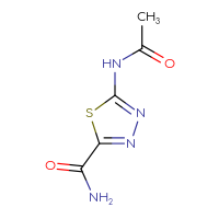Chemical structure of 5-acetamido-1,3,4-thiadiazole-2-carboxamide - CSSB00009969072