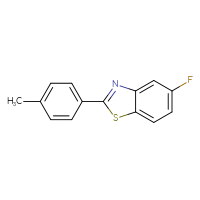 Chemical structure of 5-fluoro-2-(4-methylphenyl)-1,3-benzothiazole - CSSB07090889389