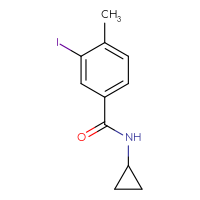 Chemical structure of N-cyclopropyl-3-iodo-4-methylbenzamide - CSSB00000060396