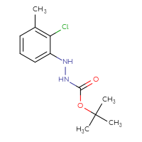 Chemical structure of N'-(2-chloro-3-methylphenyl)(tert-butoxy)carbohydrazide - CSSB21331812860